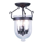 Jefferson Ceiling Mount - Clear / Bronze