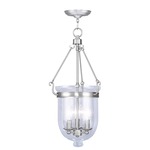 Jefferson 12 Inch Pendant - Clear/ Brushed Nickel