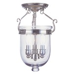 Jefferson Ceiling Mount - Clear / Polished Nickel