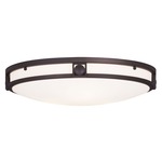 Titiana 3 Light Ceiling Mount - Bronze / White