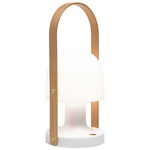 FollowMe Cordless Table Lamp - Light Wood / White