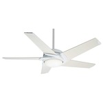 Stealth DC LED 5-Blade Ceiling Fan - Snow White/ Snow White Blades