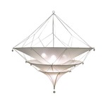 Sabina Chandelier - Steel / White