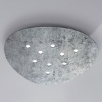 Scudo Ceiling Light Fixture - Silver Leaf