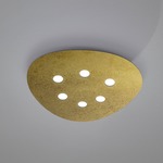 Scudo Ceiling Light Fixture - Gold Leaf