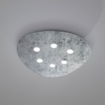 Scudo Ceiling Light Fixture - Silver Leaf