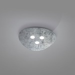 Scudo Ceiling Light Fixture - Silver Leaf
