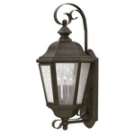 Edgewater 120V Outdoor Wall Lantern - Oil Rubbed Bronze / Clear Seedy