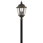 Edgewater 120V Outdoor Pier / Post Mount - Oil Rubbed Bronze / Clear Seedy