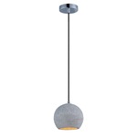 Crete 12390 Pendant - Polished Chrome / Grey Concrete