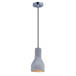 Crete 12392 Pendant - Polished Chrome / Grey Concrete