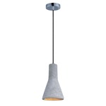 Crete 12394 Pendant - Polished Chrome / Grey Concrete