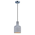 Crete 12395 Pendant - Polished Chrome / Grey Concrete