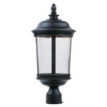 Dover LED Outdoor Post Light - Bronze / Seedy Glass