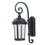 Dover LED Outdoor Hanging Wall Light - Bronze / Seedy Glass