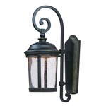 Dover LED Outdoor Hanging Wall Light - Bronze / Seedy Glass