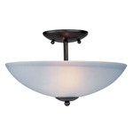 Logan Ceiling Semi Flush Mount - Oil Rubbed Bronze / Frosted