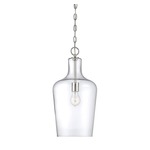 Franklin Pendant - Clear/ Polished Nickel