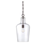 Franklin Pendant - Clear / Bronze