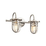 Caparros Bathroom Vanity Light - Brushed Nickel / Clear