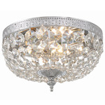 Richmond 10 Ceiling Flush Mount - Chrome / Hand-Cut Crystal