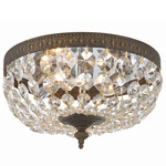 Richmond 10 Ceiling Flush Mount - English Bronze / Hand-Cut Crystal