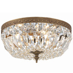 Richmond 12 Ceiling Flush Mount - Olde Brass / Hand-Cut Crystal