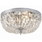 Richmond 12 Ceiling Flush Mount - Polished Chrome / Hand-Cut Crystal