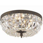 Richmond 12 Ceiling Flush Mount - English Bronze / Hand-Cut Crystal