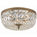 Richmond 14 Ceiling Flush Mount - Olde Brass / Hand-Cut Crystal