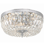 Richmond 14 Ceiling Flush Mount - Polished Chrome / Hand-Cut Crystal