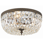 Richmond 14 Ceiling Flush Mount - English Bronze / Hand-Cut Crystal