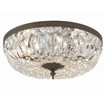 Richmond 16 Ceiling Flush Mount - English Bronze / Hand-Cut Crystal