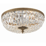 Richmond 16 Ceiling Flush Mount - Olde Brass / Hand-Cut Crystal