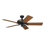 Original Teak Blades Outdoor Ceiling Fan - Black