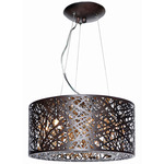 Inca Round Pendant - Bronze / Cognac