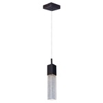 Fizz III LED Mini Pendant - Bronze / Etched Bubble