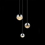 Grapes Round Assorted Multi-Light Pendant - Polished Chrome / Clear