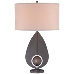 P1616 Table Lamp - Antique Bronze / White