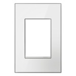 Adorne Real Material 1-Gang Plus Size Wall Plate - Mirror White on White
