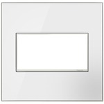 Adorne Screwless Wall Plate - Mirror White on White