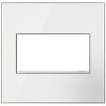 Adorne Real Material Screwless Wall Plate - Mirror White on White