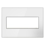 Adorne Real Material Screwless Wall Plate - Mirror White on White