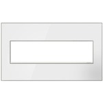 Adorne Screwless Wall Plate - Mirror White on White