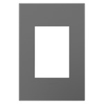 Adorne 1-Gang Plus Size Screwless Wall Plate with Microban - Magnesium
