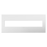 Adorne Plastic Screwless Wall Plate with Microban - Gloss White on White