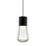 Alva Pendant - Black / Black / White Cord