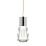 Alva Pendant - Satin Nickel / Copper Cord