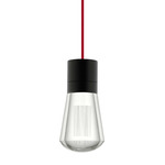 Alva Pendant - Black / Red Cord
