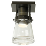 Erlenmeyer Ceiling Flush Light - Dark Smoke / Clear